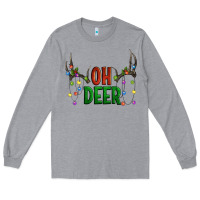 Heather Grey Oh deer christmas Long Sleeve Tee - Artiststas