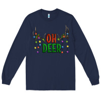 Navy Oh deer christmas Long Sleeve Tee - Artiststas
