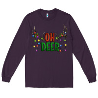 Plum Oh deer christmas Long Sleeve Tee - Artiststas