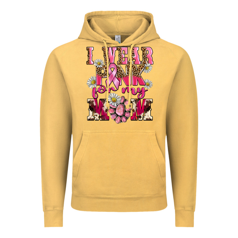 I Wear Pink For My Mom Vintage Hoodie by BarkalooDesign | Teevron