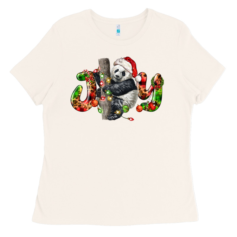 Panda Joy Christmas Ladies Tee by LillyAllenDesigns | Teevron