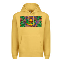 Antique Gold life is better around the campfire license plate Premium Hoodie - BarkalooDesign