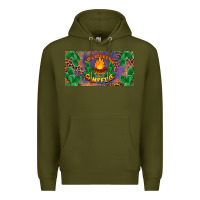 Army Green life is better around the campfire license plate Premium Hoodie - BarkalooDesign