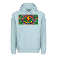 Blue Mist life is better around the campfire license plate Premium Hoodie - BarkalooDesign