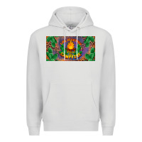 Dove Grey life is better around the campfire license plate Premium Hoodie - BarkalooDesign