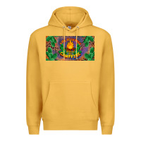 Mustard life is better around the campfire license plate Premium Hoodie - BarkalooDesign