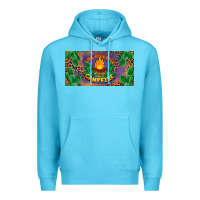 Ocean Blue life is better around the campfire license plate Premium Hoodie - BarkalooDesign