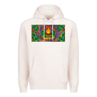 Pale Pink life is better around the campfire license plate Premium Hoodie - BarkalooDesign