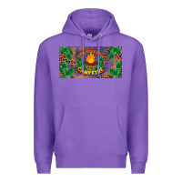 Purple life is better around the campfire license plate Premium Hoodie - BarkalooDesign