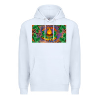 White life is better around the campfire license plate Premium Hoodie - BarkalooDesign