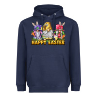 Navy happy easter gnomies Heavyweight Hoodie - chombo