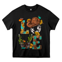 Black Western Love with Gun Heavy Core Tee - BundleAndBundleShop