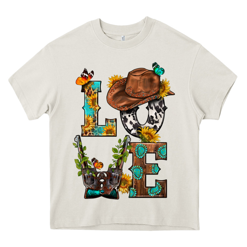 Western Love With Gun Heavy Core Tee by BundleAndBundleShop | Teevron