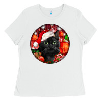 White christmas bombay cat Ladies Tee - LillyAllenDesigns