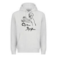 Dove Grey grr argh Premium Hoodie - baoMotion