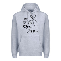 Heather Grey grr argh Premium Hoodie - baoMotion