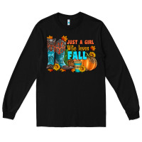 Black jusa a girl who loves fall Long Sleeve Tee - Artiststas