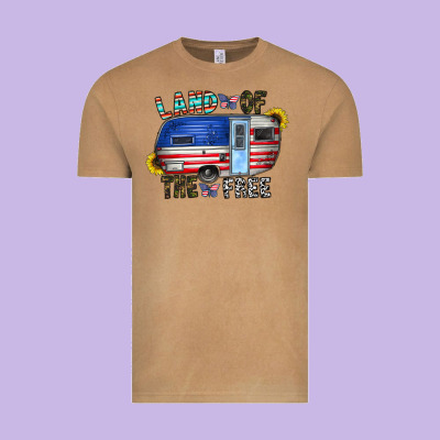 Land Of The Free Vintage Tee Designed By Cowhidedigitalart