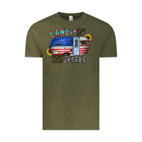 Vintage Olive land of the free Vintage Tee - CowhideDigitalArt