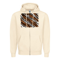 Sandshell Tiger zebra background Zipper Hoodie - RanaPortraitStore