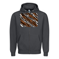 Smoke Tiger zebra background Zipper Hoodie - RanaPortraitStore