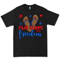 Black flip flops and freedom Premium Tee - BundleAndBundleShop