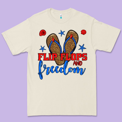 Flip Flops And Freedom Premium Tee Designed By Bundleandbundleshop