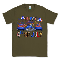 Army Green Western Truck Hello Fourth Of July America Classic Tee - FaDigitalArtStudio