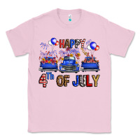 Bubblegum Pink Western Truck Hello Fourth Of July America Classic Tee - FaDigitalArtStudio