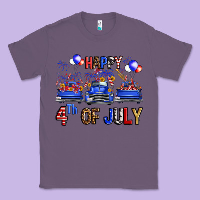 Western Truck Hello Fourth Of July America Classic Tee Designed By Fadigitalartstudio