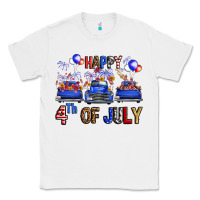 White Western Truck Hello Fourth Of July America Classic Tee - FaDigitalArtStudio