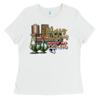 White merry christmas texas Ladies Tee - SublimationCraftShop