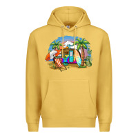 Antique Gold camp life beach Premium Hoodie - BarkalooDesign