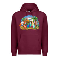 Burgundy camp life beach Premium Hoodie - BarkalooDesign