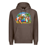 Coffee camp life beach Premium Hoodie - BarkalooDesign