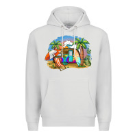 Dove Grey camp life beach Premium Hoodie - BarkalooDesign