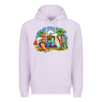 Lilac camp life beach Premium Hoodie - BarkalooDesign