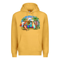 Mustard camp life beach Premium Hoodie - BarkalooDesign