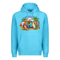 Ocean Blue camp life beach Premium Hoodie - BarkalooDesign