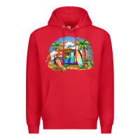 Red camp life beach Premium Hoodie - BarkalooDesign