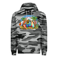 Slate Camo camp life beach Premium Hoodie - BarkalooDesign