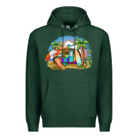 Sports Green camp life beach Premium Hoodie - BarkalooDesign