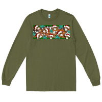 Army Green Santa skeleton christmas Long Sleeve Tee - Artiststas