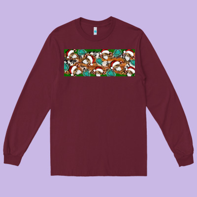 Santa Skeleton Christmas Long Sleeve Tee Designed By Artiststas