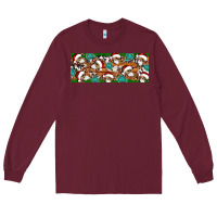Burgundy Santa skeleton christmas Long Sleeve Tee - Artiststas