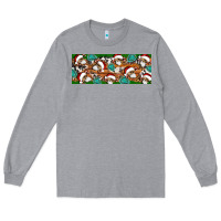 Heather Grey Santa skeleton christmas Long Sleeve Tee - Artiststas