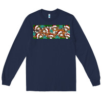 Navy Santa skeleton christmas Long Sleeve Tee - Artiststas
