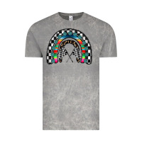 Cloud Rock Racing Rainbow Vintage Tee - CowhideDigitalArt
