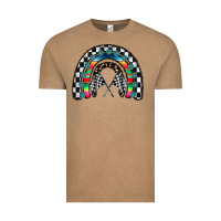 Vintage Coffee Racing Rainbow Vintage Tee - CowhideDigitalArt