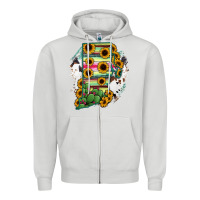 Dove Grey Rhode island State aMp Zipper Hoodie - RanaPortraitStore